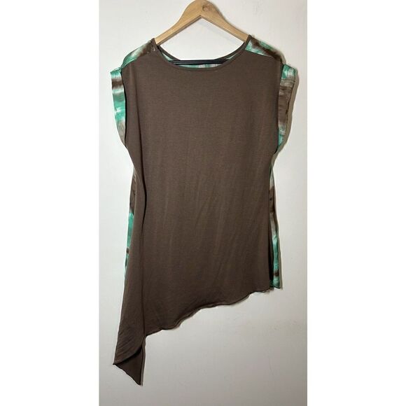 Patchington Women's Short Sleeve Shirt Side Tie Tie-Dye Print Size Medium - Picture 2 of 5